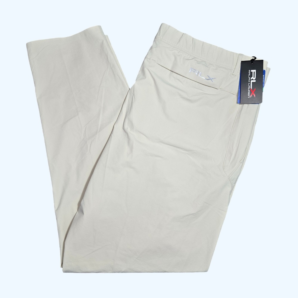 NEW RLX Ralph Lauren Mens Golf Pants 40x32 Basic Sand Beige Wicking Stretch